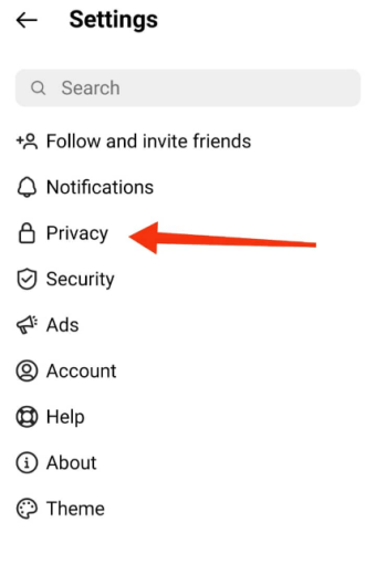 کنترل کامنت اینستاگرام با گزینه Privacy 