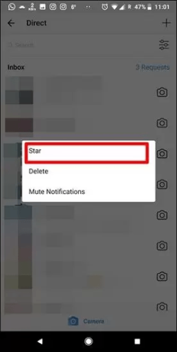 فیلتر کردن و ستاره‌دار کردن پیام‌ها در دایرکت اینستاگرام